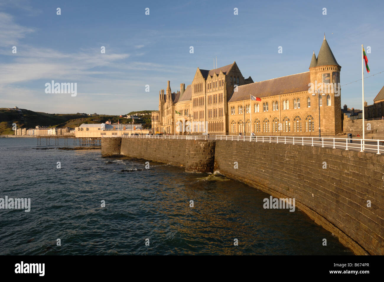 Aberystwyth University College Altbau, Stockfoto