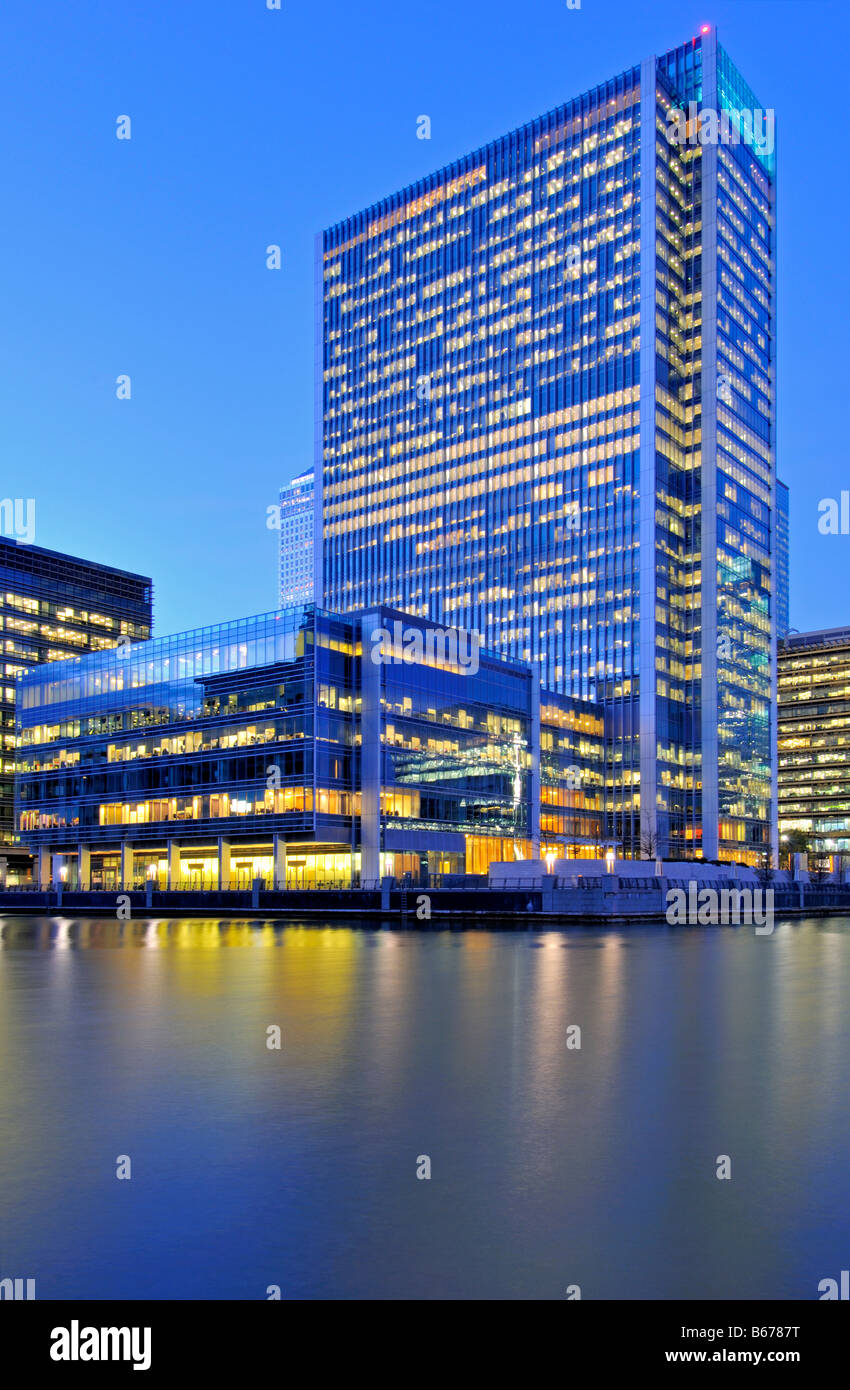 10 upper Bank Street, Canary Wharf Estate, London, Vereinigtes Königreich Stockfoto