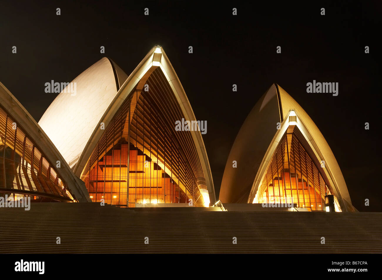 Sydney Opera House Nacht Sydney New South Wales Australien Stockfoto