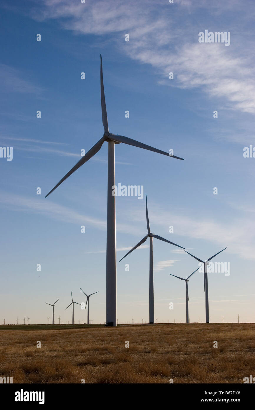 Windkraftanlagen, erneuerbare Energien, Colorado State, USA Stockfoto