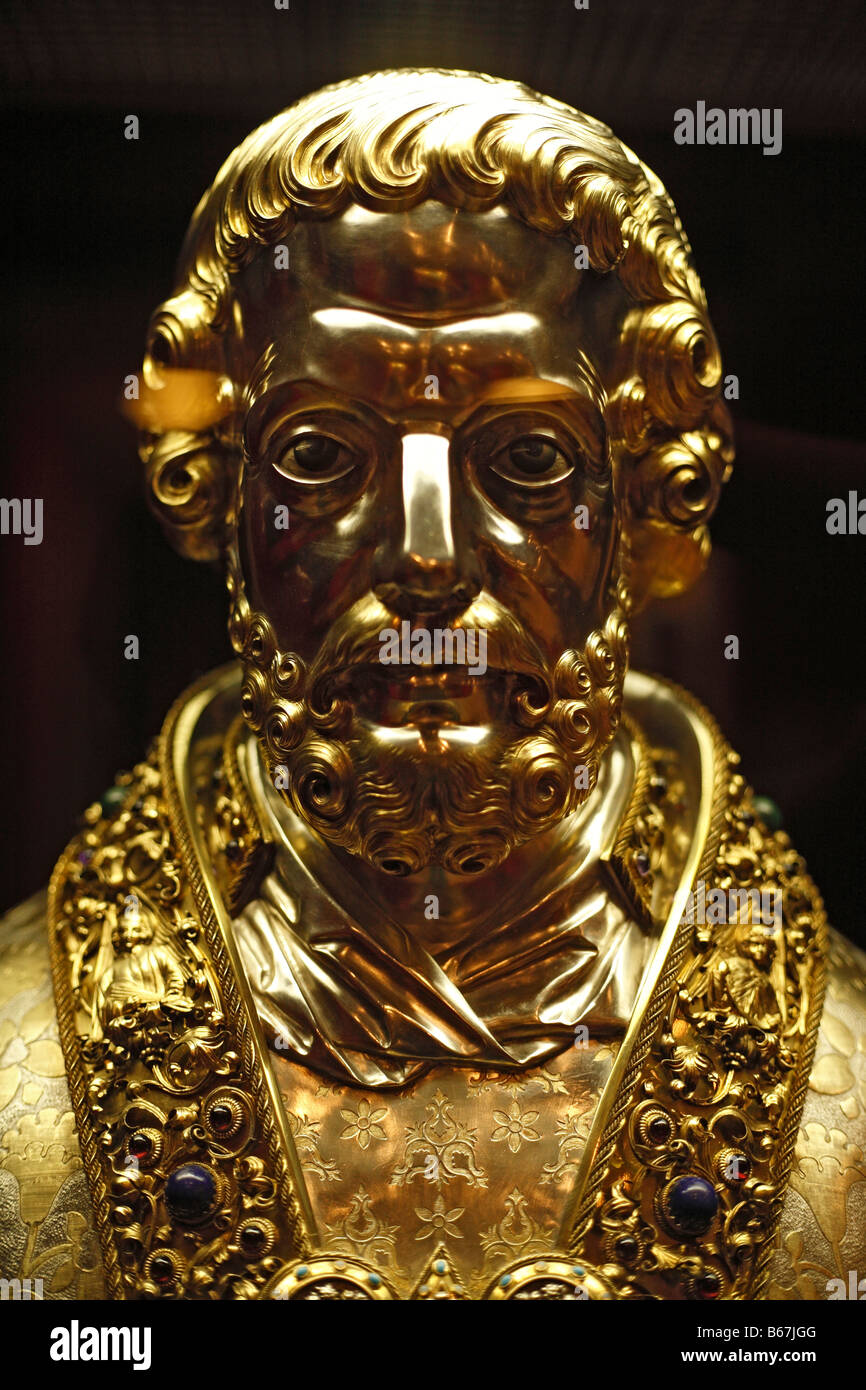 Metall-Skulptur im Rheinisches Landesmuseum Museum, Trier, Rheinland-Pfalz, Deutschland Stockfoto