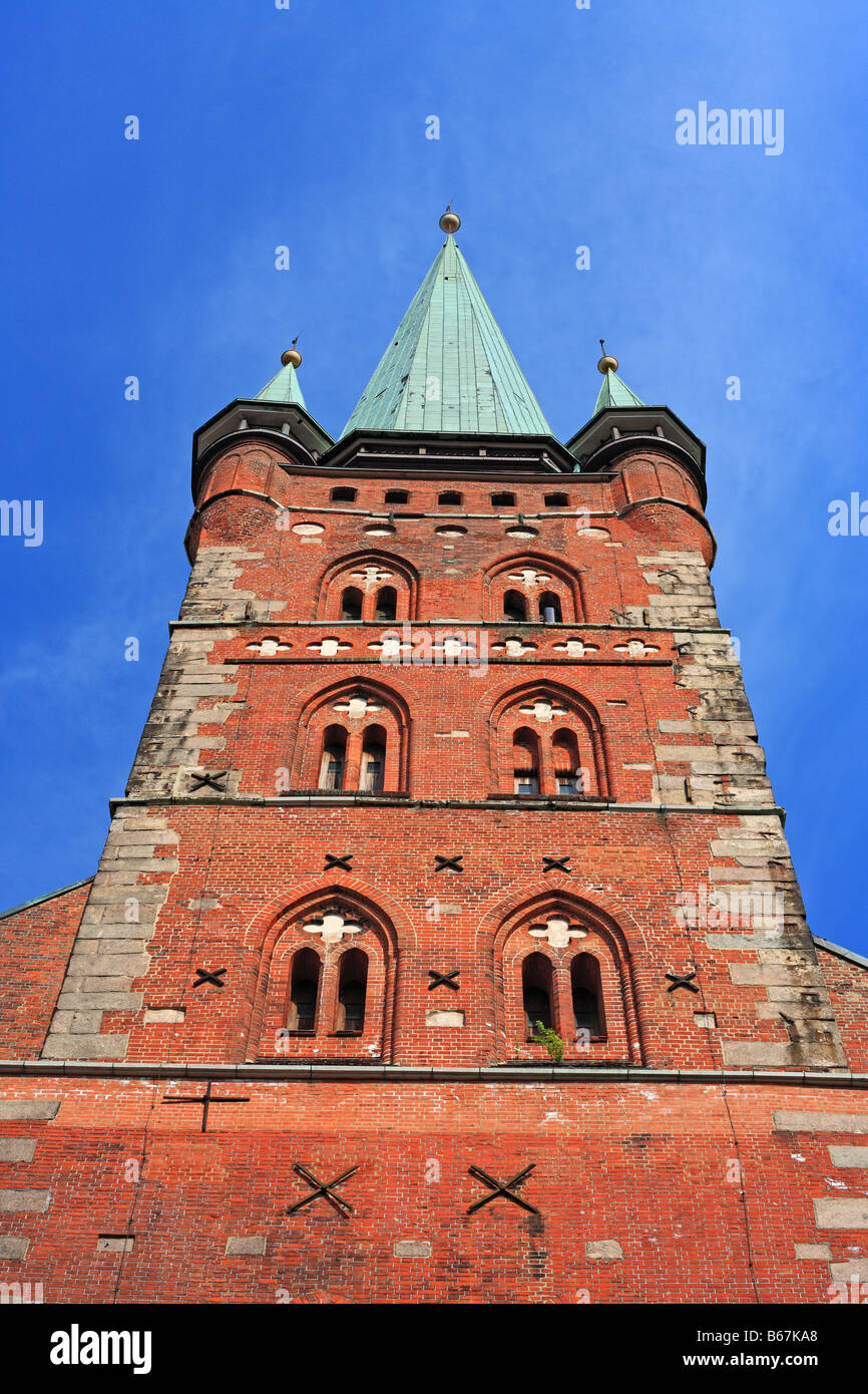 Rote Ziegel Church of St. Peter, Lübeck, Schleswig Holstein, Deutschland Stockfoto