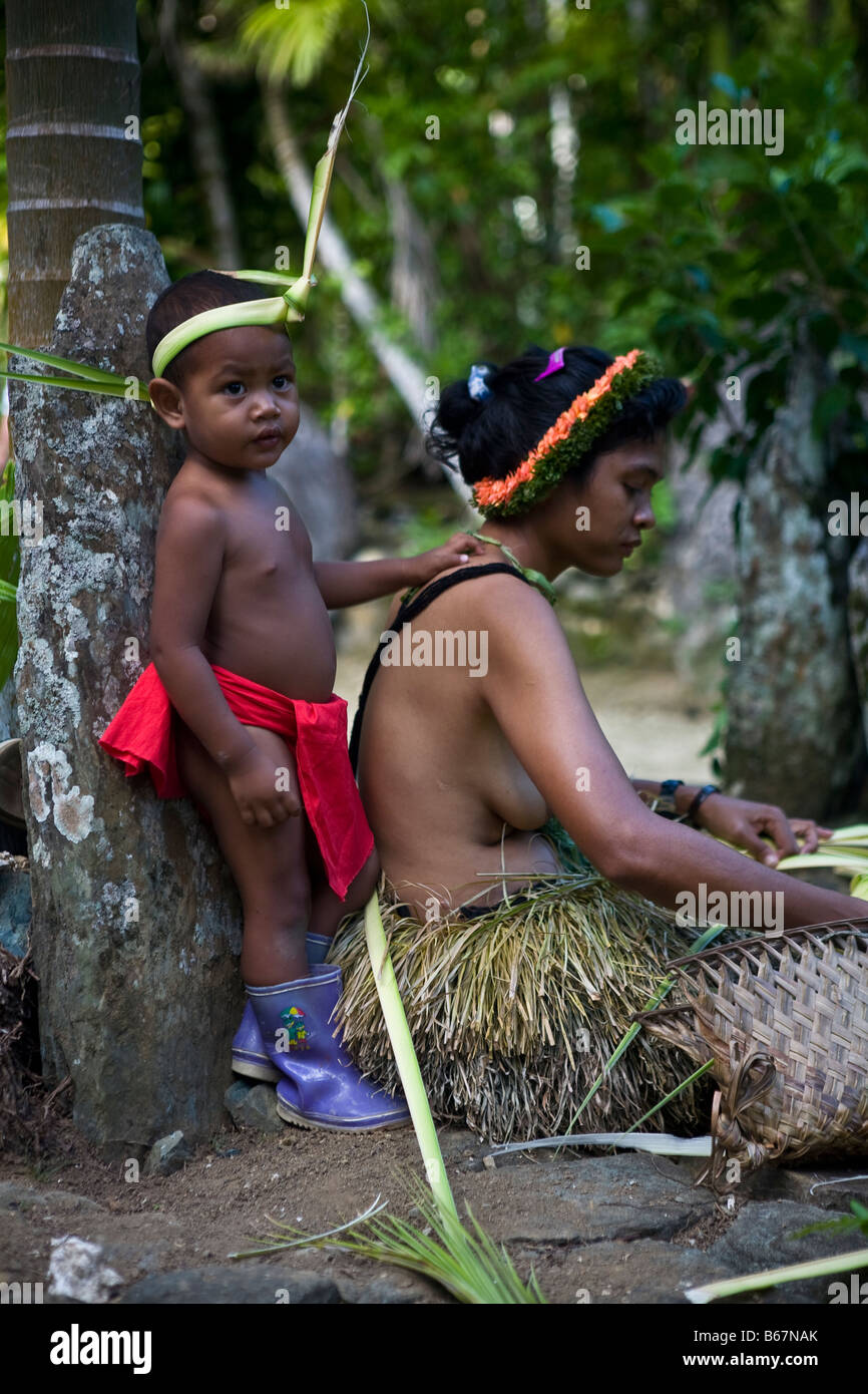Kultur von Yap Menschen Mikronesien Pazifik Palau Stockfoto