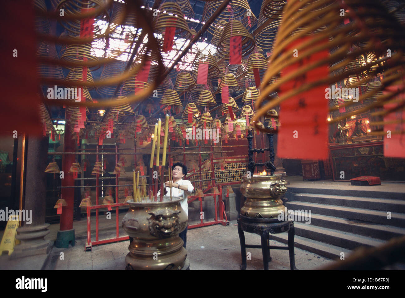 Man Mo Tempel, Sheung Wan, Hong Kong, China Stockfoto