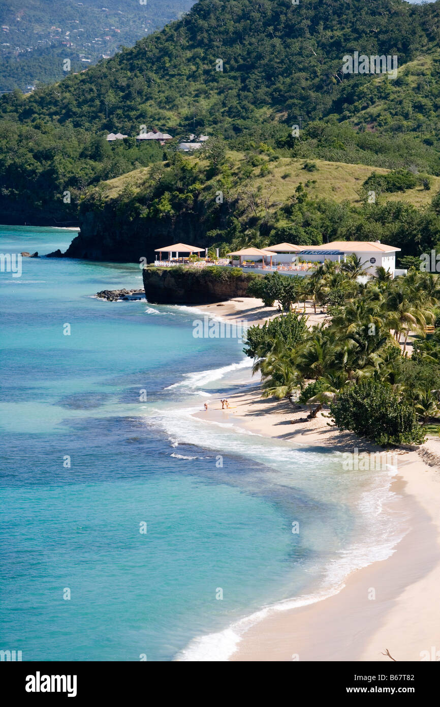 Magazin-Strand in der Nähe von Maca Bana Villen, Point Salines, Grenada Stockfoto