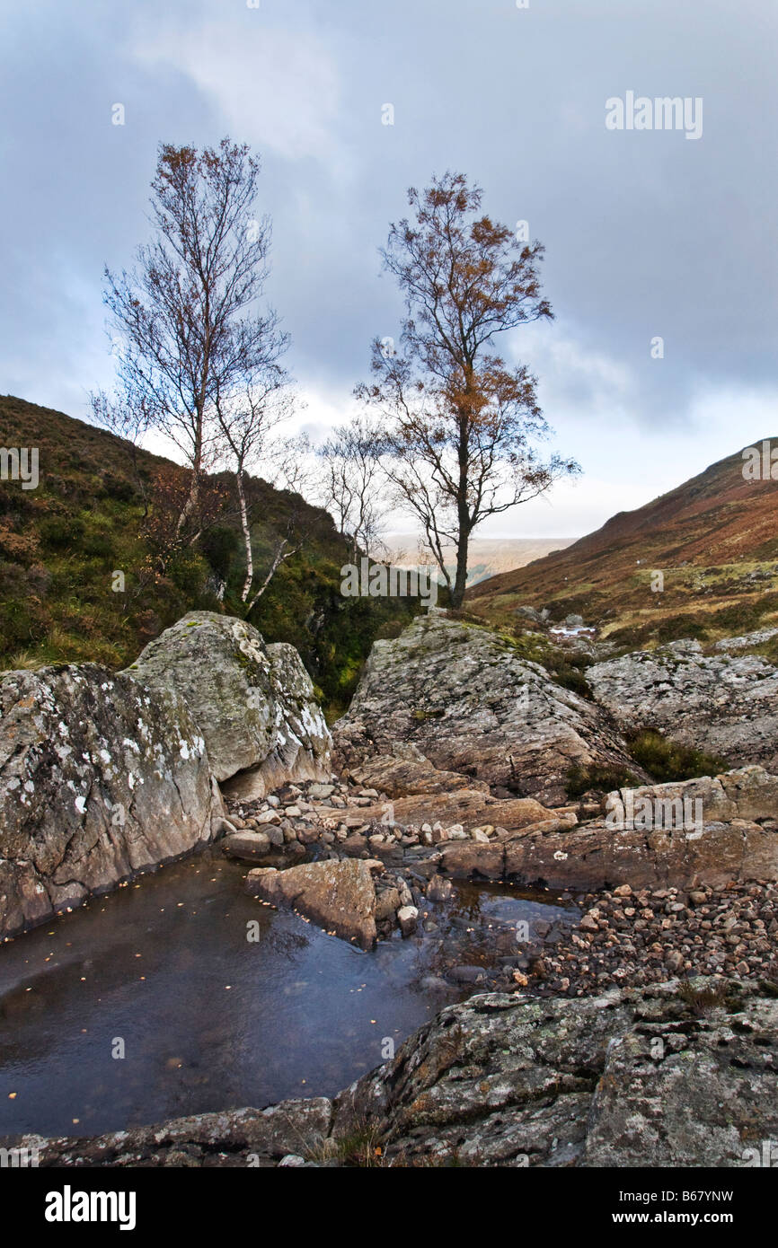 Gebirgsbach, Glen Lyon, Schottland Stockfoto