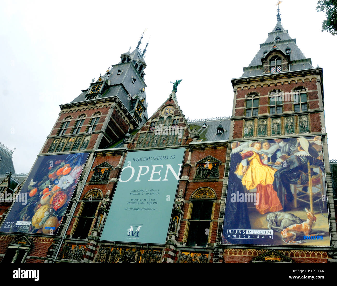 Außenseite des Rijksmuseum, Amsterdam, Holland Stockfoto