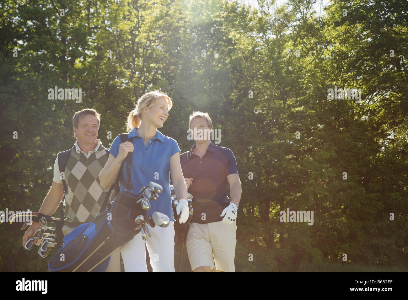 Menschen, die Golf spielen Stockfoto
