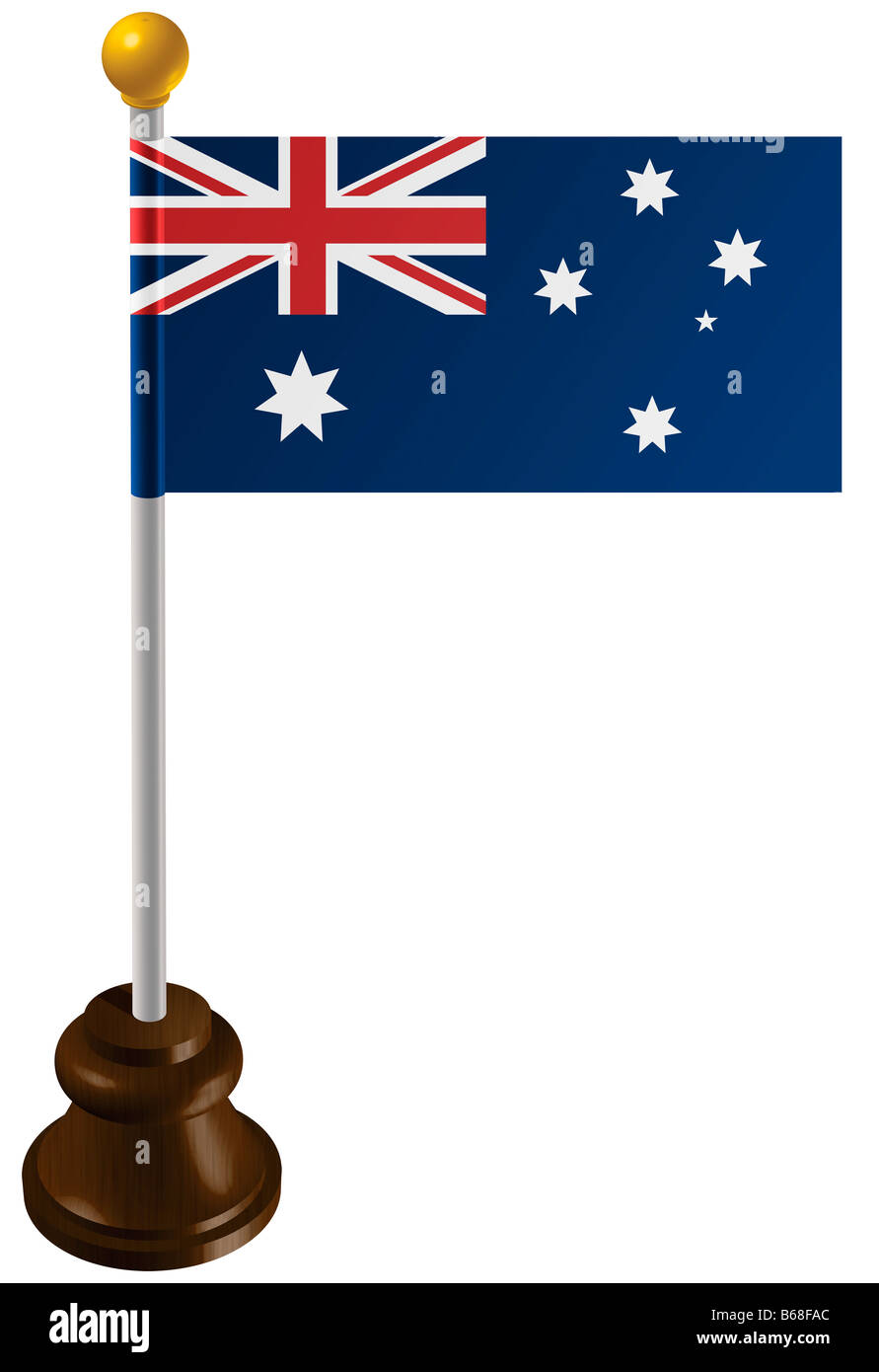 Australische Flagge als marker Stockfoto