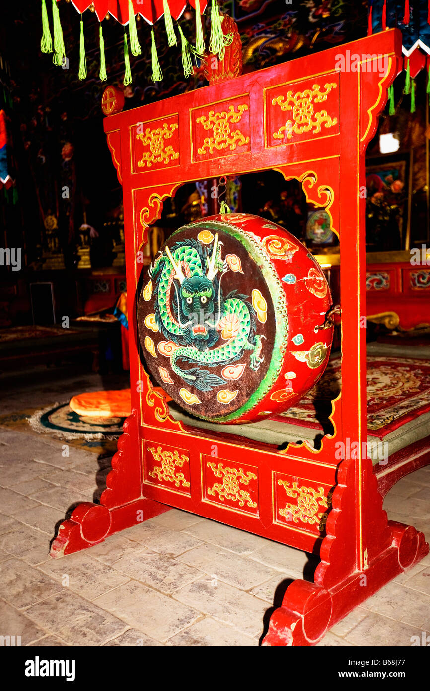 Skulptur in einem Tempel, Da Zhao Tempel, Hohhot, Innere Mongolei, China Stockfoto