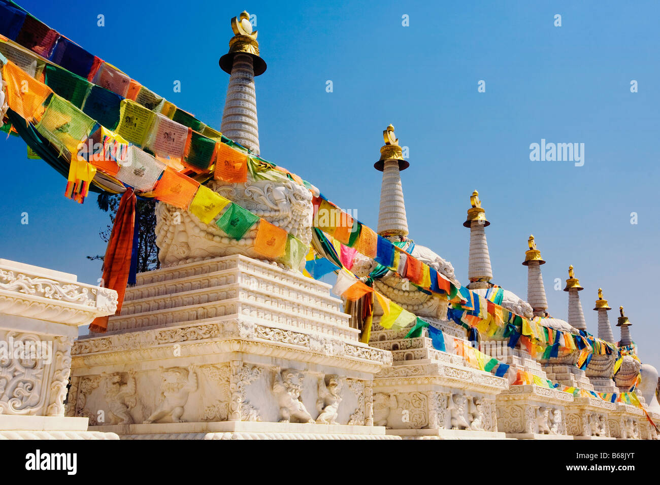 Ammern auf einen Tempel, HohHot, Innere Mongolei, China Stockfoto