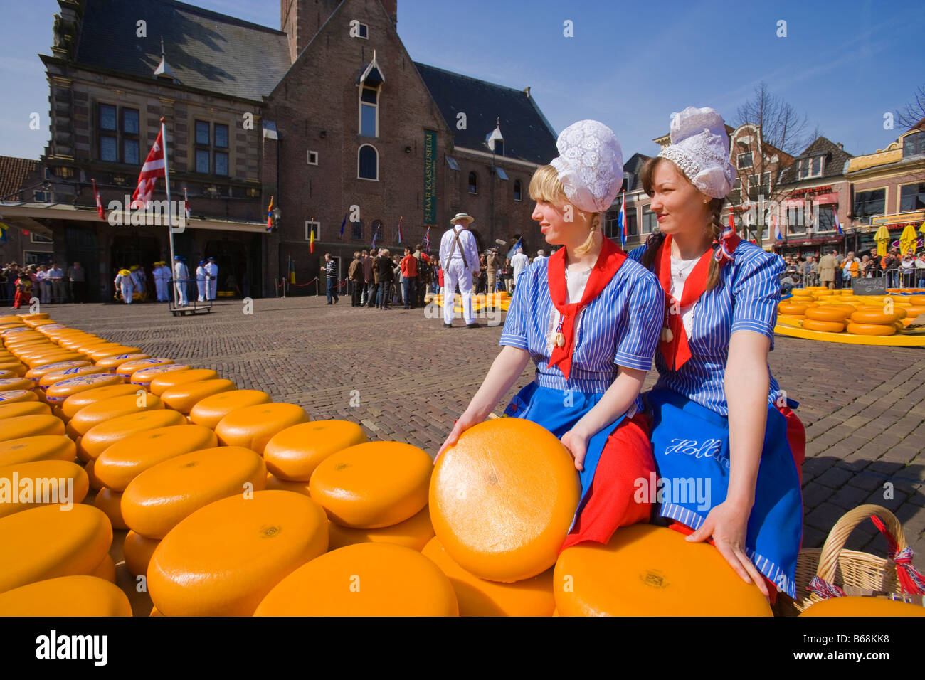 Käsemarkt in Alkmaar, Niederlande Stockfoto