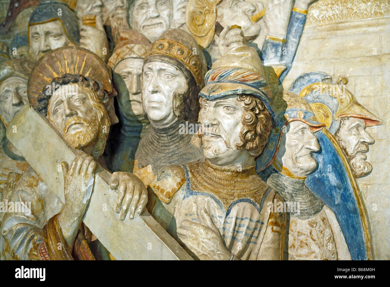 Christus auf dem Weg nach Golgatha, Skulptur, Papstpalast, Avignon, Provence, Frankreich Stockfoto