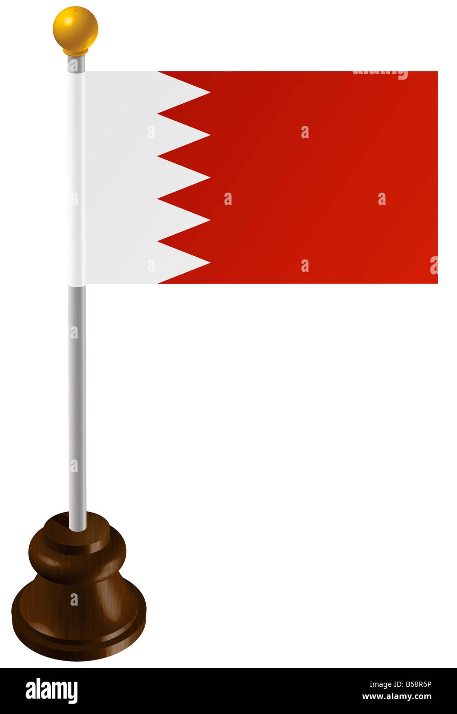 Bahrain Flagge als marker Stockfoto