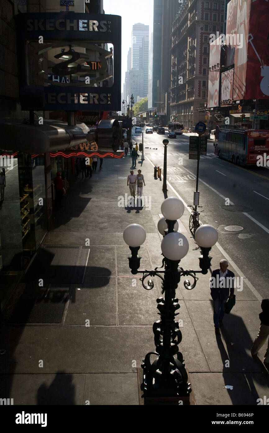 Schatten der 42nd Street New York City Stockfoto