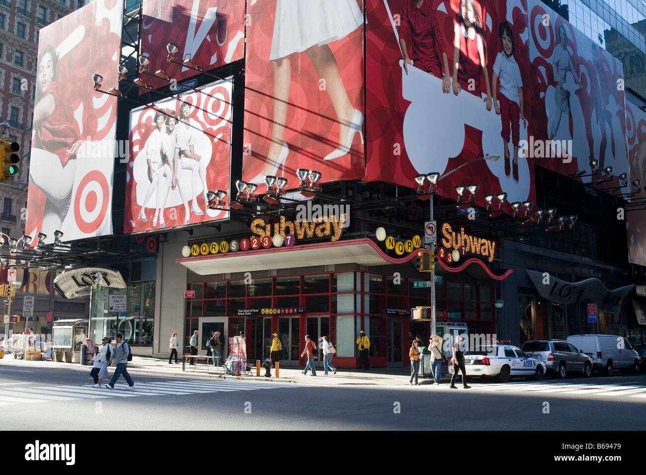 U-Bahn-Eingang am Times Square New York City Stockfoto