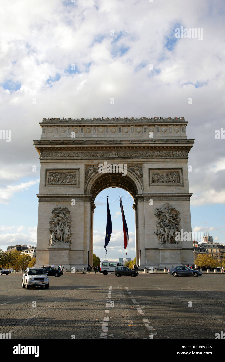 Triumphbogen, Paris Frankreich Stockfoto