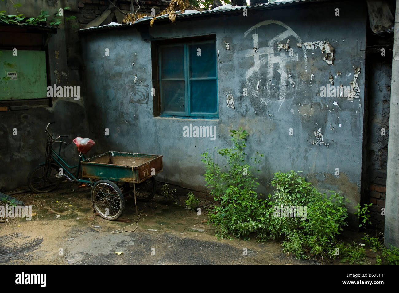 Hutong-Haus abgerissen werden Stockfoto