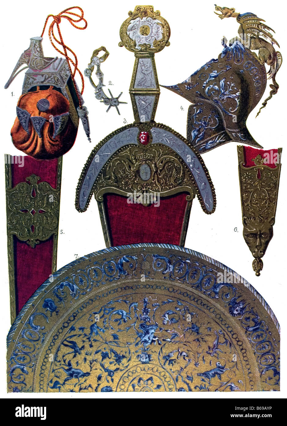 Das Französisch-Ornament, Metallarbeiten Stockfoto