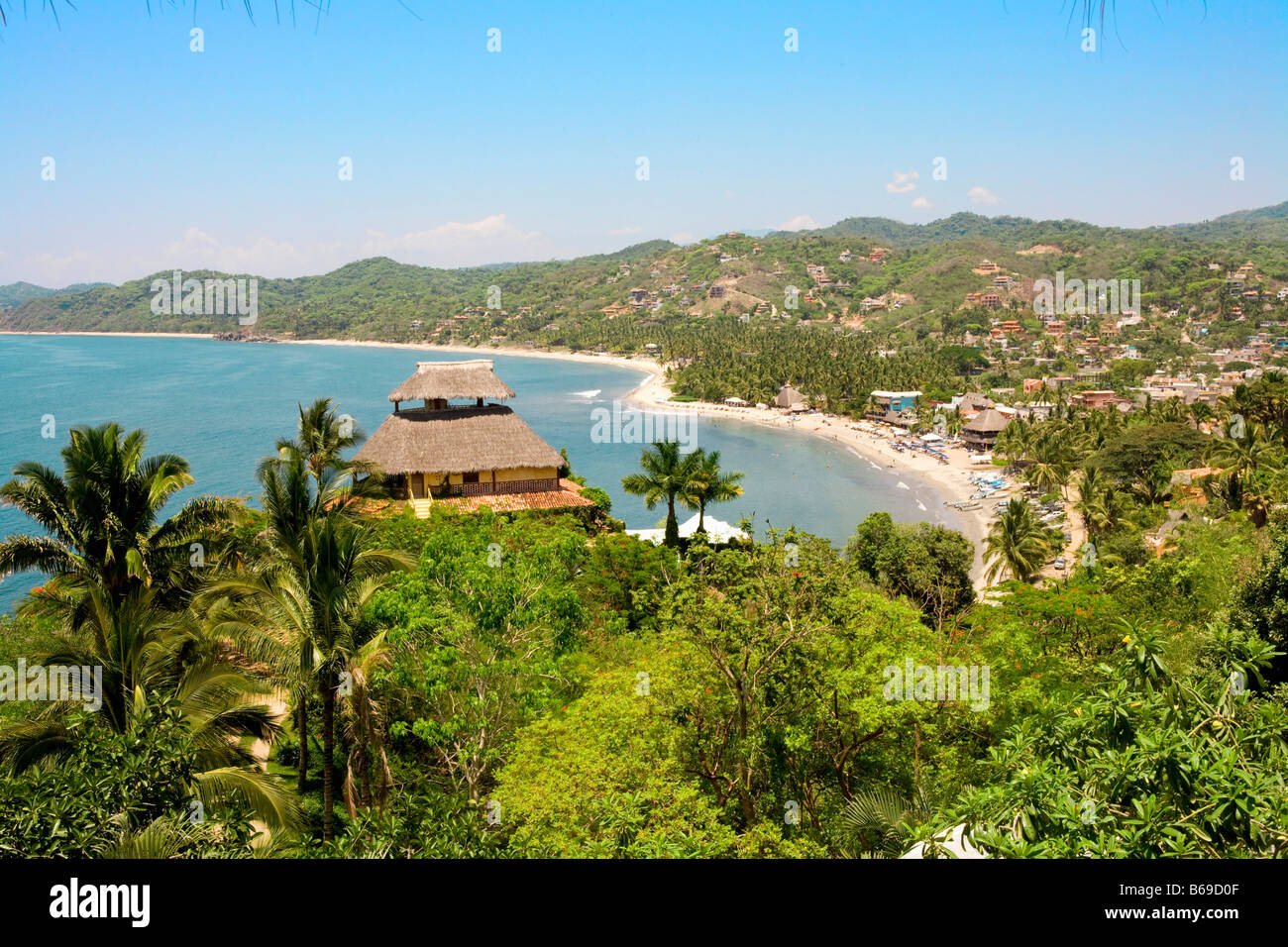 Hill-Bereich an der Küste, Sayulita, Nayarit, Mexiko Stockfoto