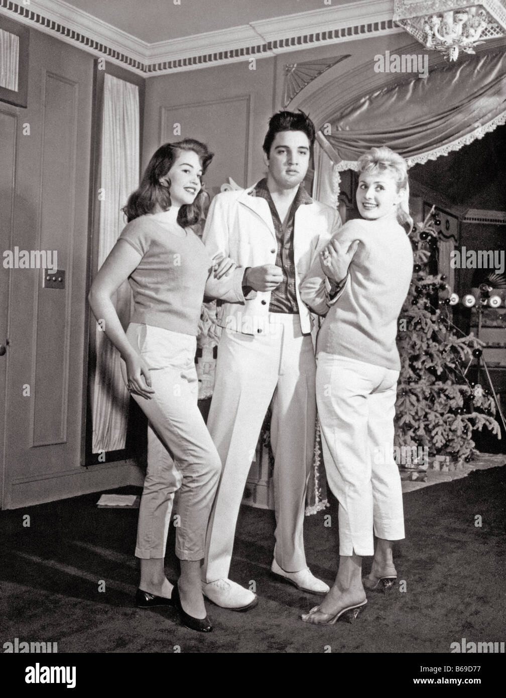 ELVIS PRESLEY auf Gracelands in ein Weihnachts-promotion Stockfoto