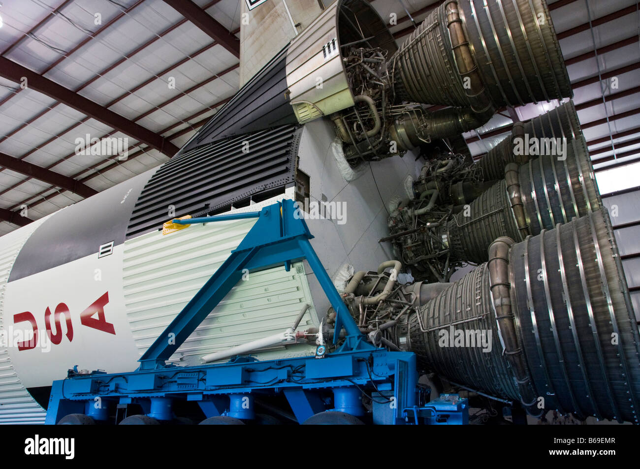 Saturn V-Komplex bei Rocket Park, NASA, Johnson Space Center Houston, Texas. Stockfoto