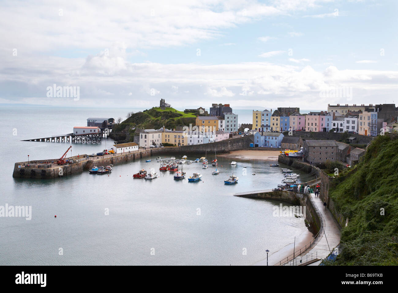 Tenby Hafen in Pembrokeshire, South Wales, UK. Stockfoto