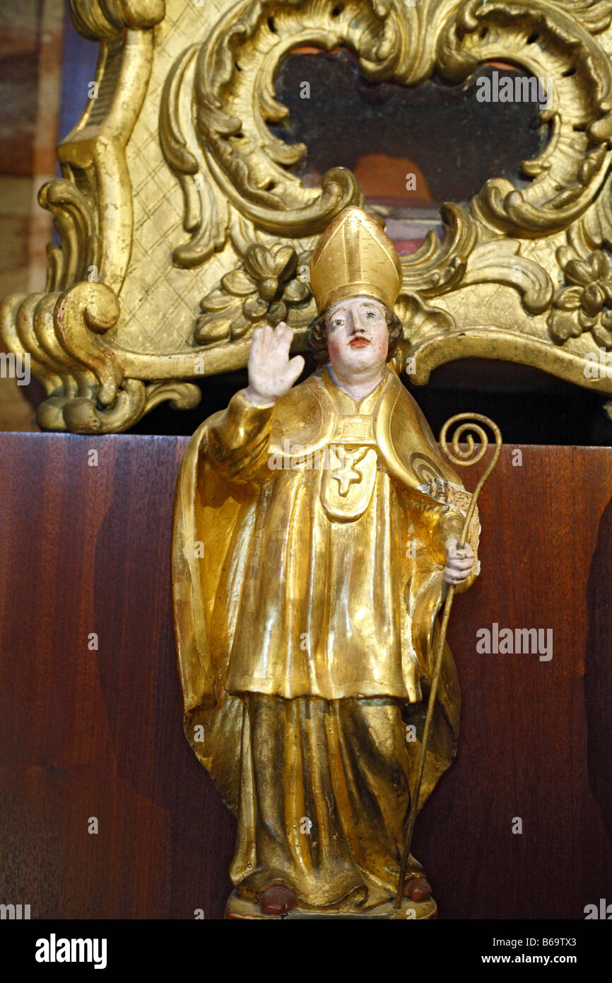 Gotische Skulptur, Innenraum der Kathedrale von St. Cecile, Albi, Frankreich Stockfoto