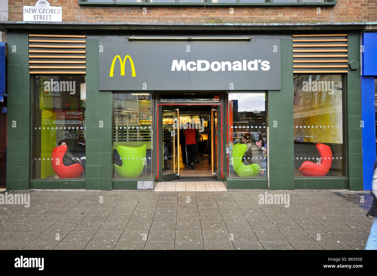 McDonald's Restaurant außen Plymouth Stockfoto