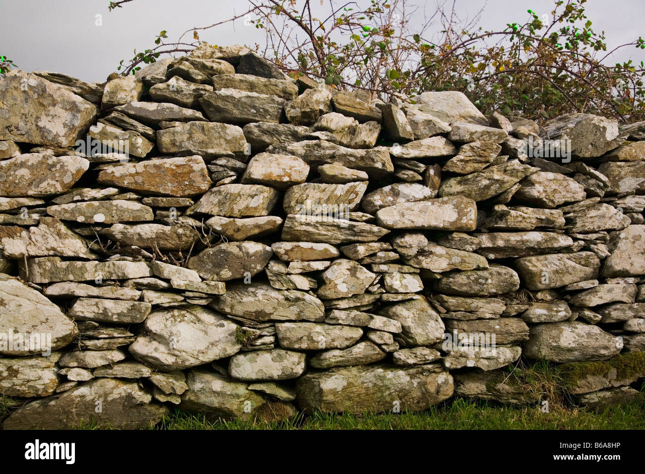 Trockenen Steinmauer ländlichen Irland Stockfoto