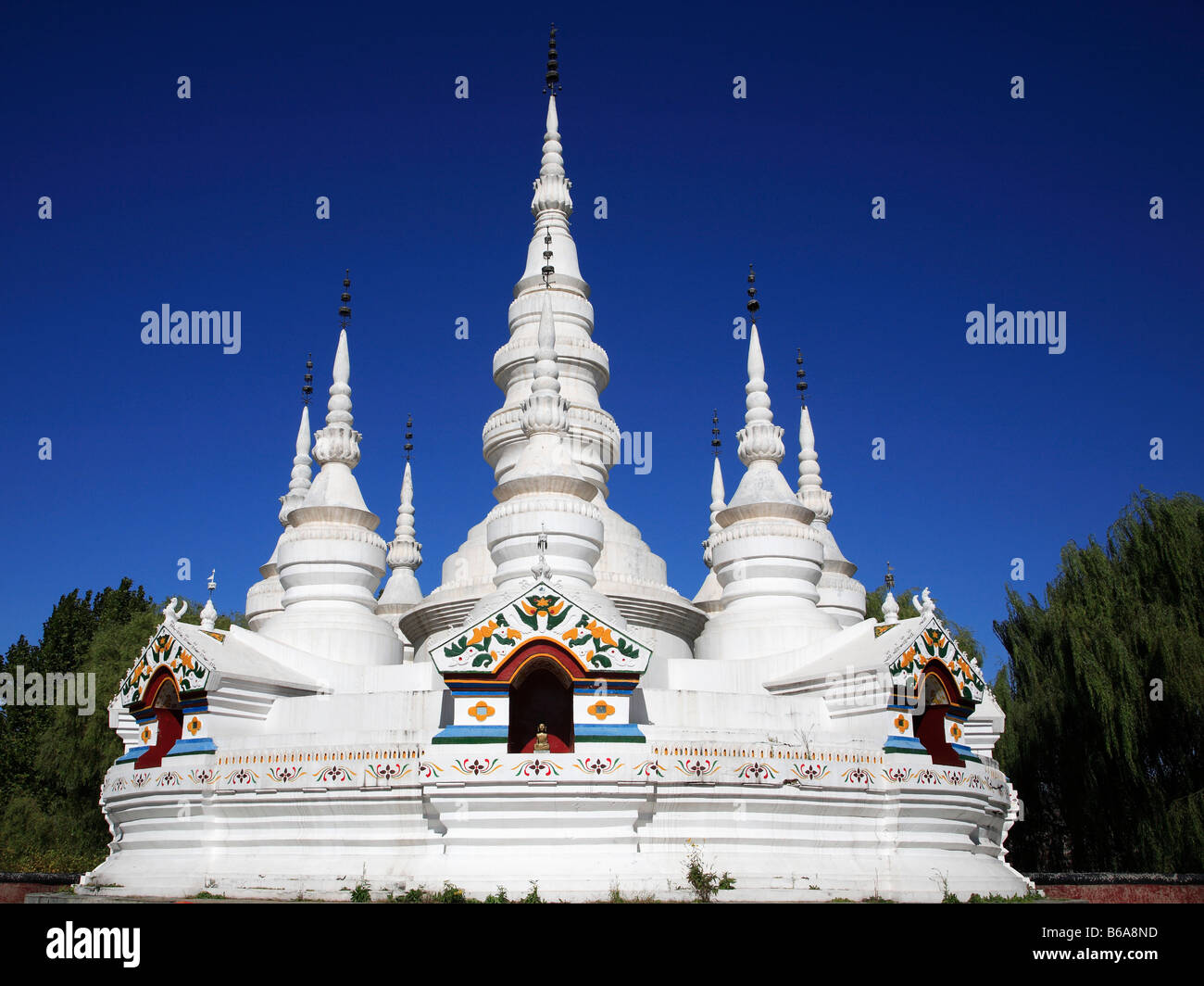 China Beijing ethnischer Kulturpark tibetische Stupa buddhistische religiöse monument Stockfoto