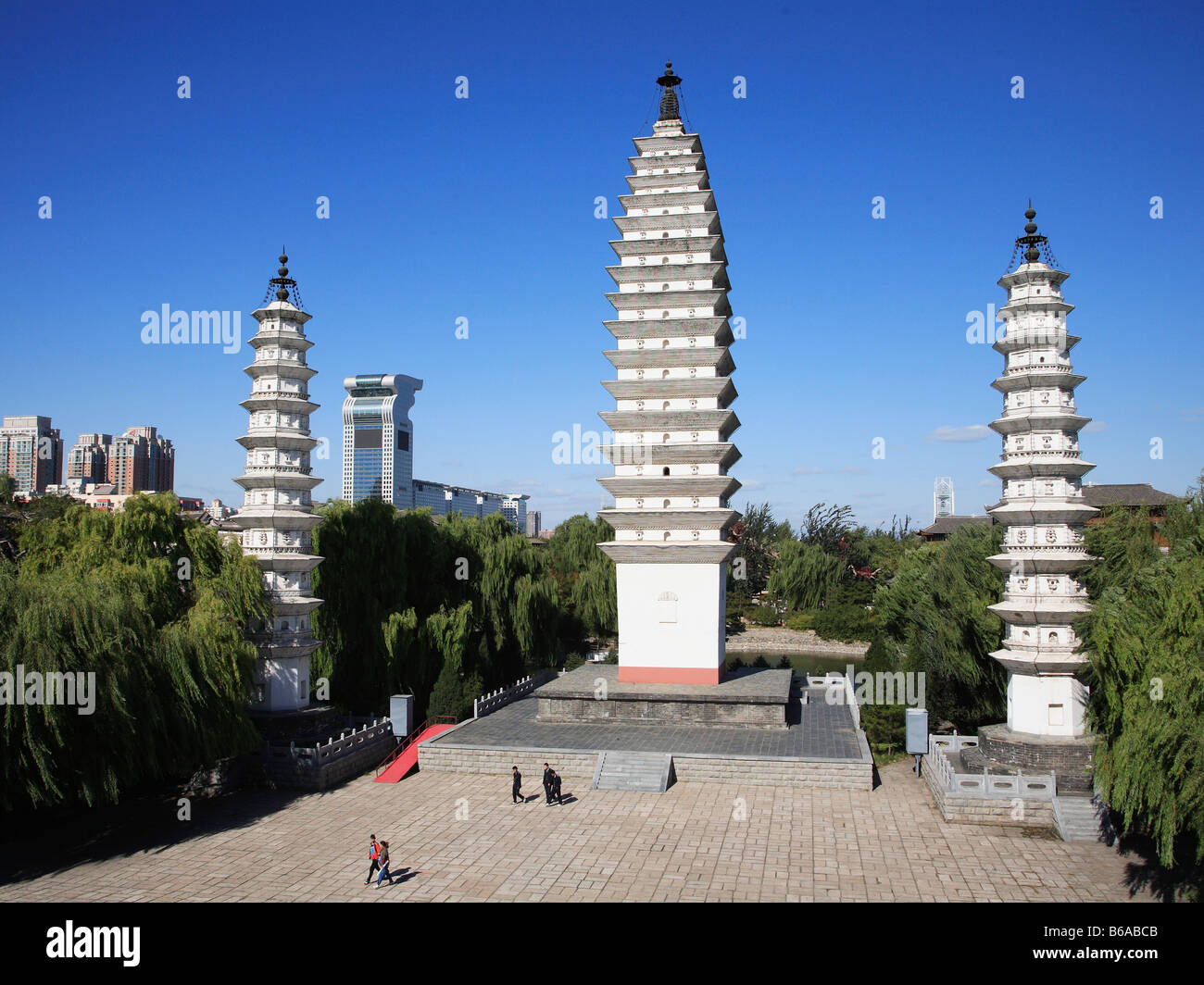 China Peking ethnische Kultur Park Yunnan Pagoden Stockfoto