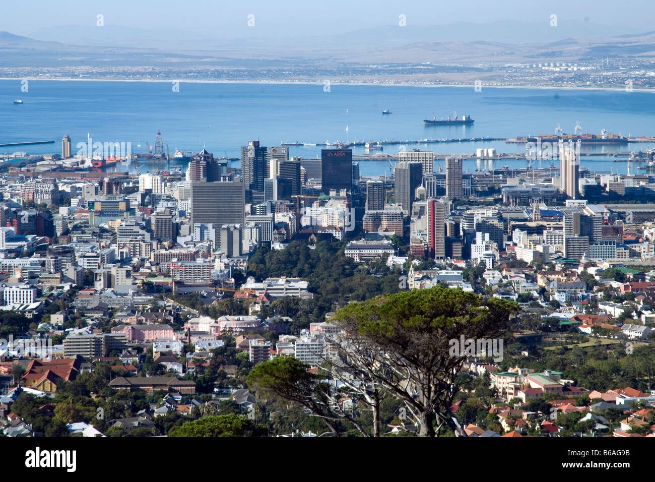 Blick über die Stadt Kapstadt Südafrika Stockfoto