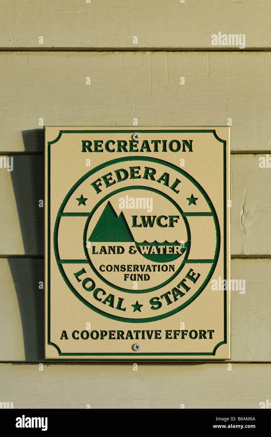 Zeichen für das Land und Wasser Naturschutzfonds Stockfoto