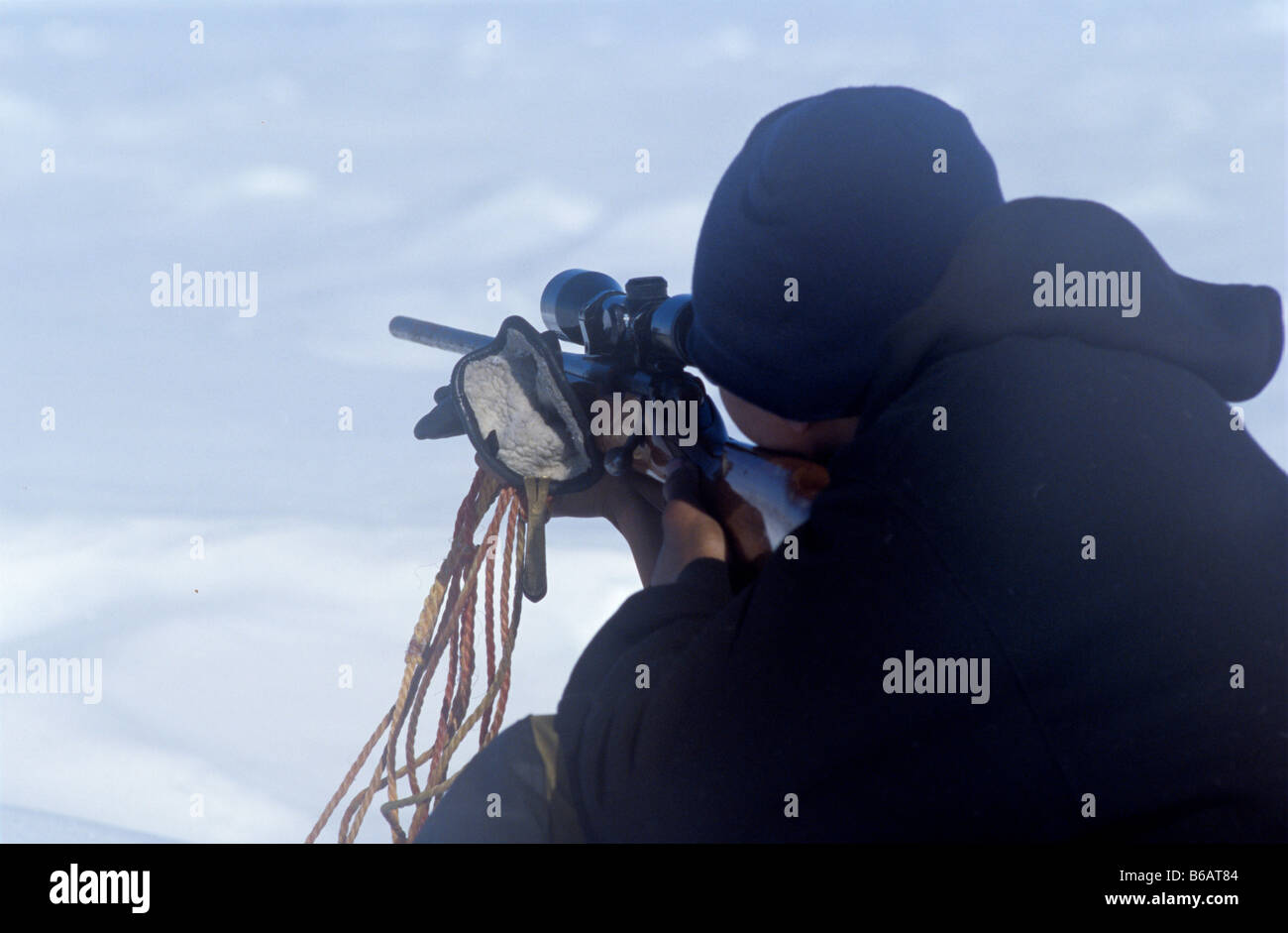 Inuit-Jäger Umweltgifte, Lancaster Sound, Arktis, Kanada Stockfoto