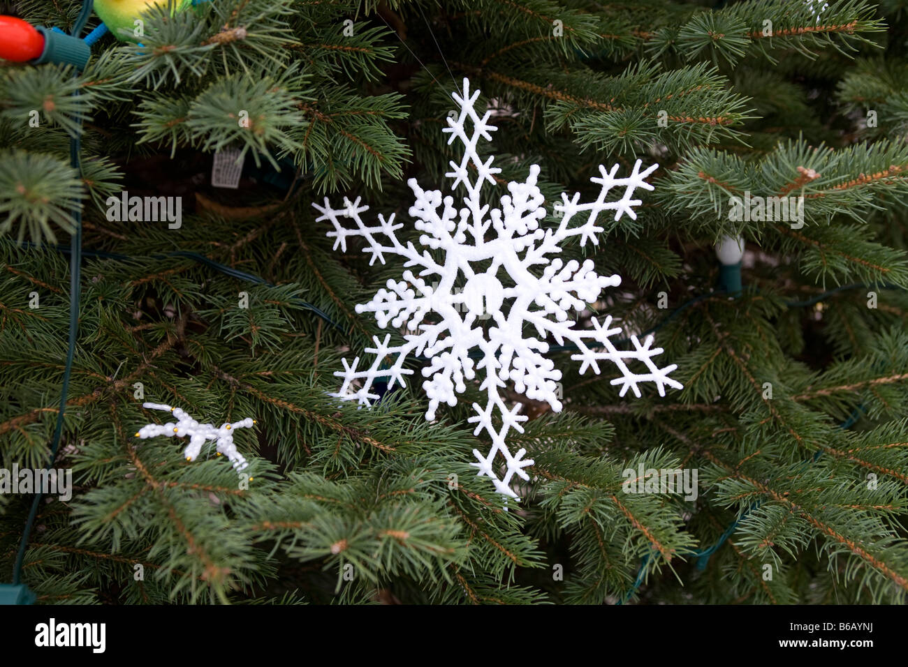 Schneeflocke ornament Stockfoto