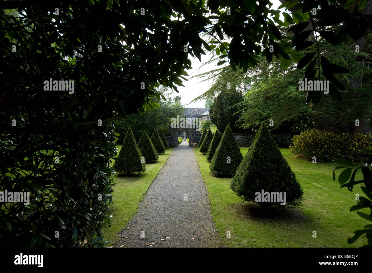 Gwydir Schloss Garten Romanum Nord-Wales Stockfoto