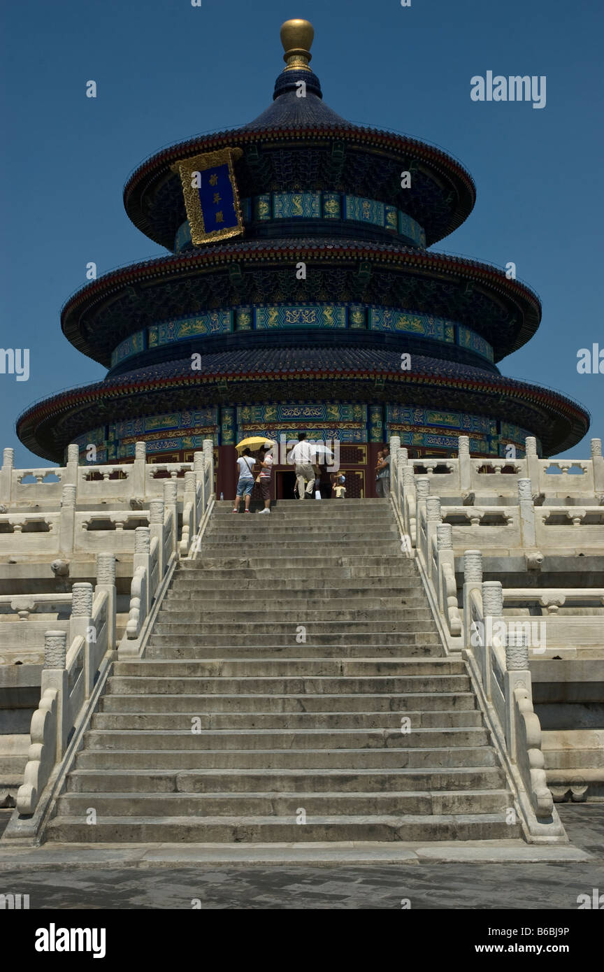 Halle des Gebets für gute Ernte im Tempel des Himmels Park, Peking Stockfoto