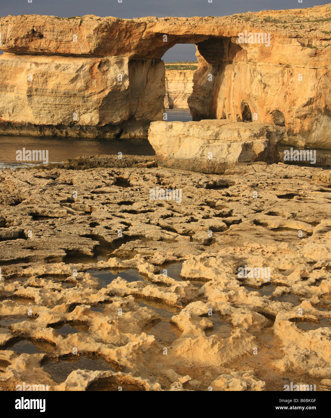 Azur Window, um Dwejra, Gozo, Malta Stockfoto