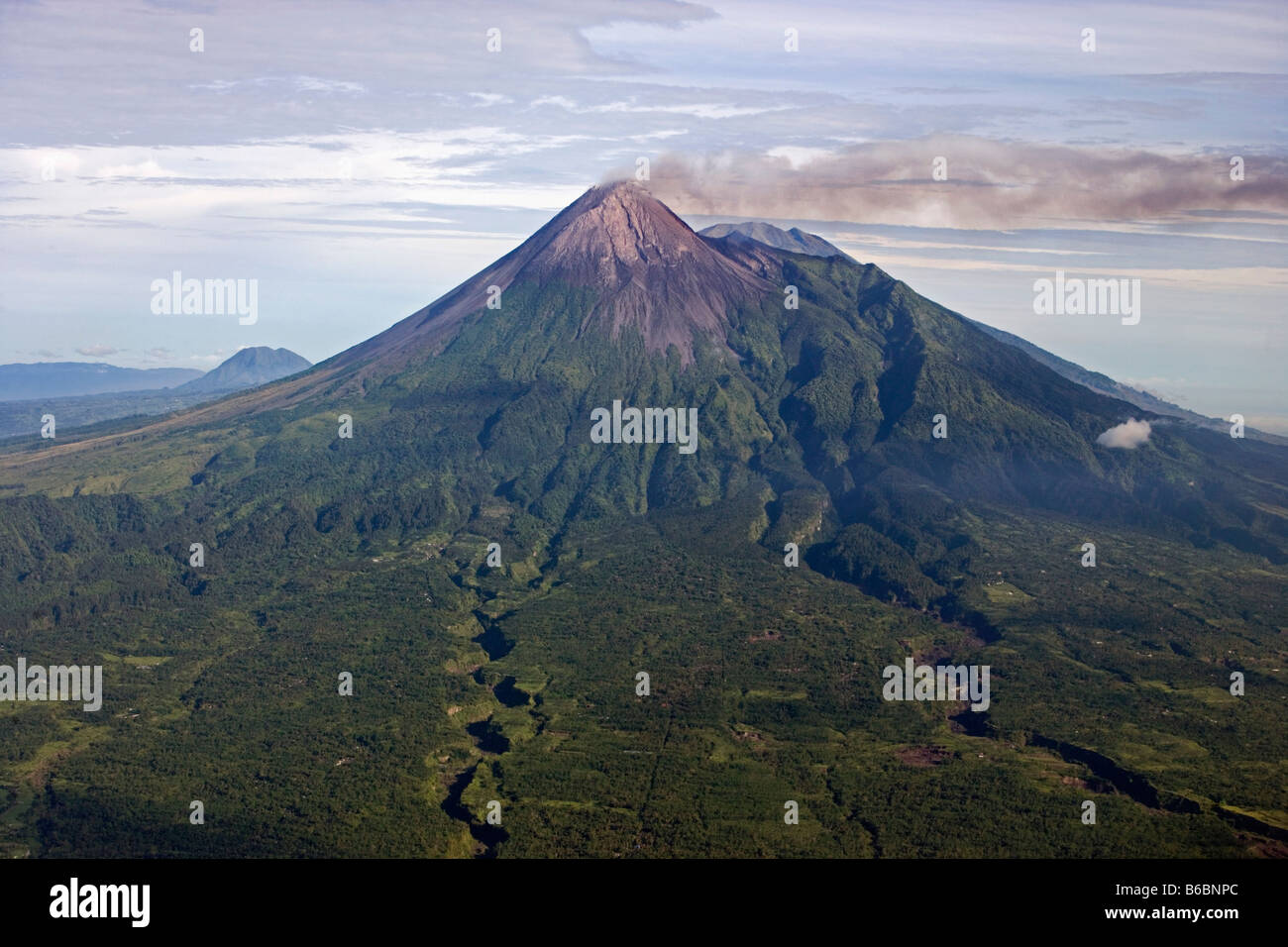 Yogyakarta, Indonesien, Java, Jokjakarta Vulkan Gunung Merapi (Feuerberg) Stockfoto