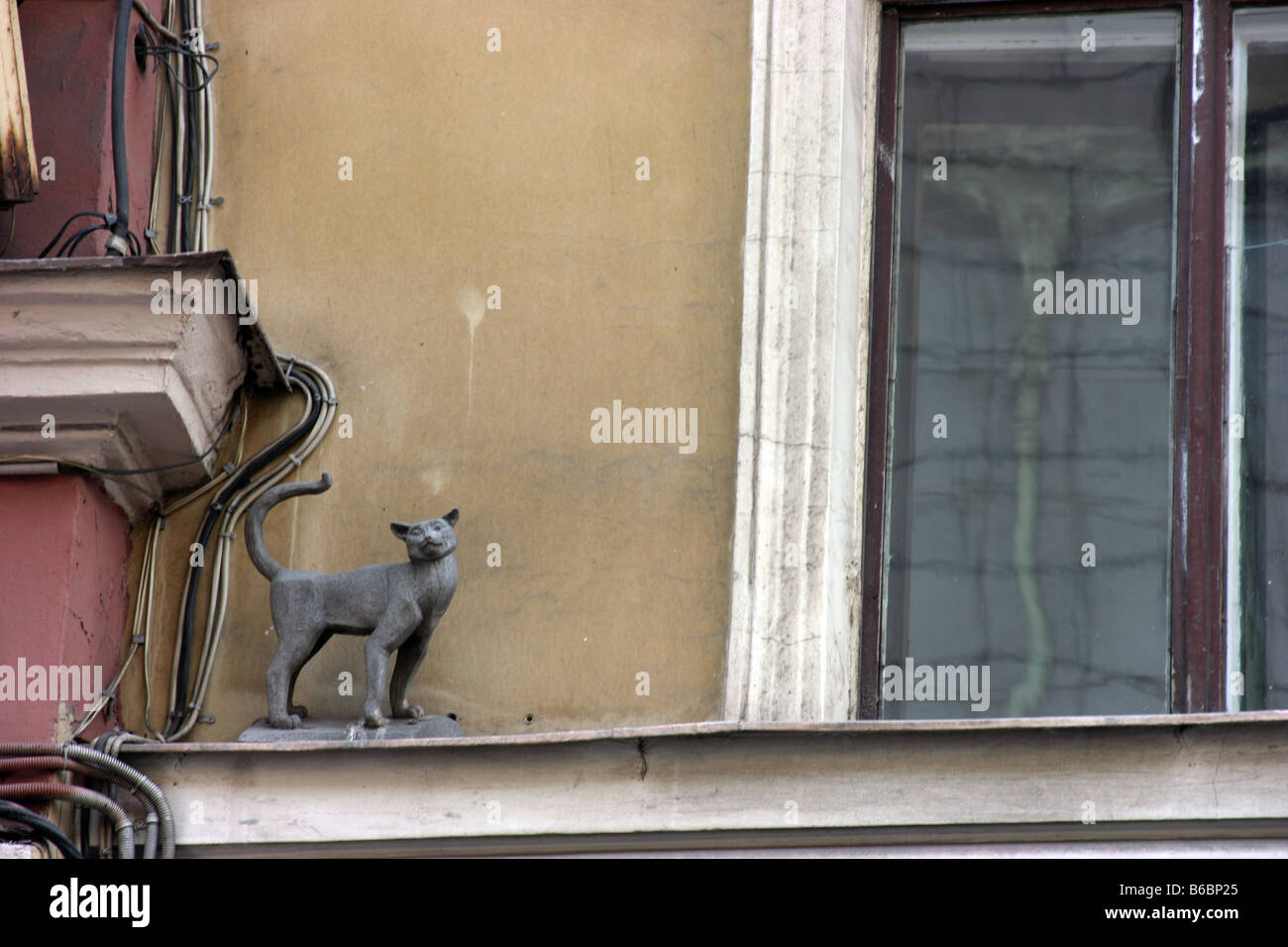 Vasilisa Katze Skulptur, St. Petersburg, Russland Stockfoto