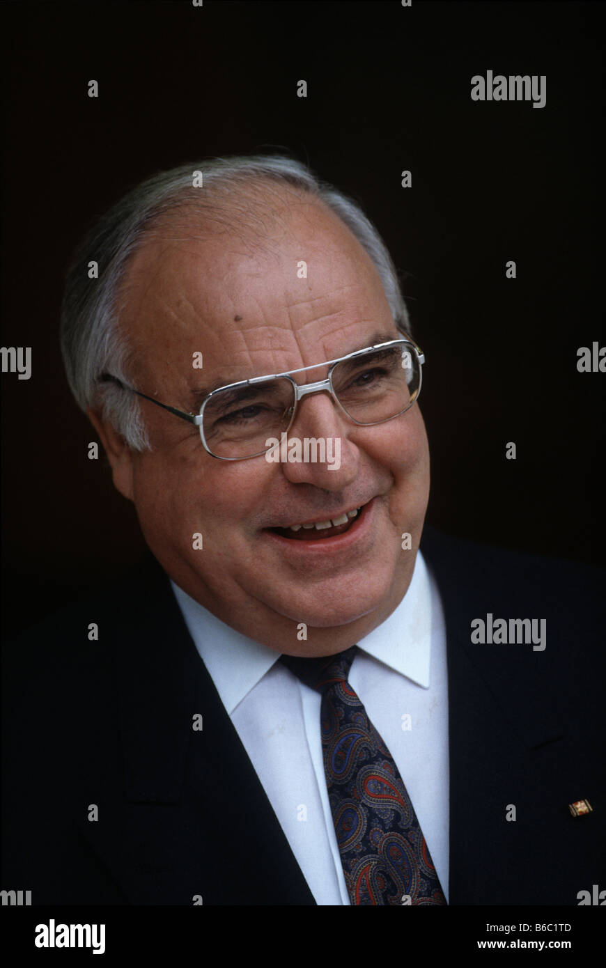 Helmut Kohl, Deutscher Politiker in Bonn Deutschland während seiner Zeit als Bundeskanzler der Bundesrepublik Deutschland fotografiert. Stockfoto