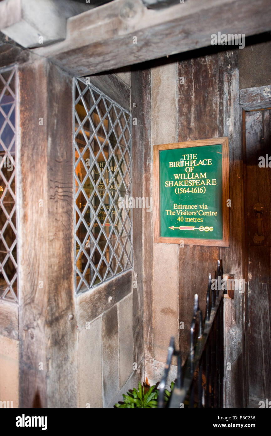 Shakespeares Geburtsort Stratford on Avon Stockfoto