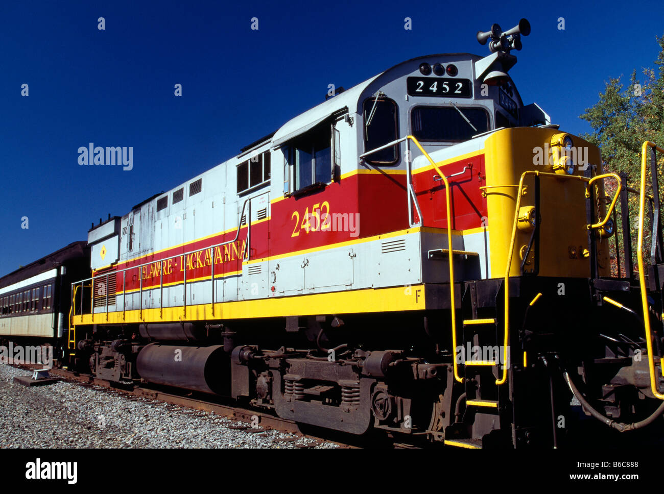 Lokomotive einer touristischen Ausflug trainieren, Tobyhanna, Pocono Mountains, Pennsylvania, USA Stockfoto