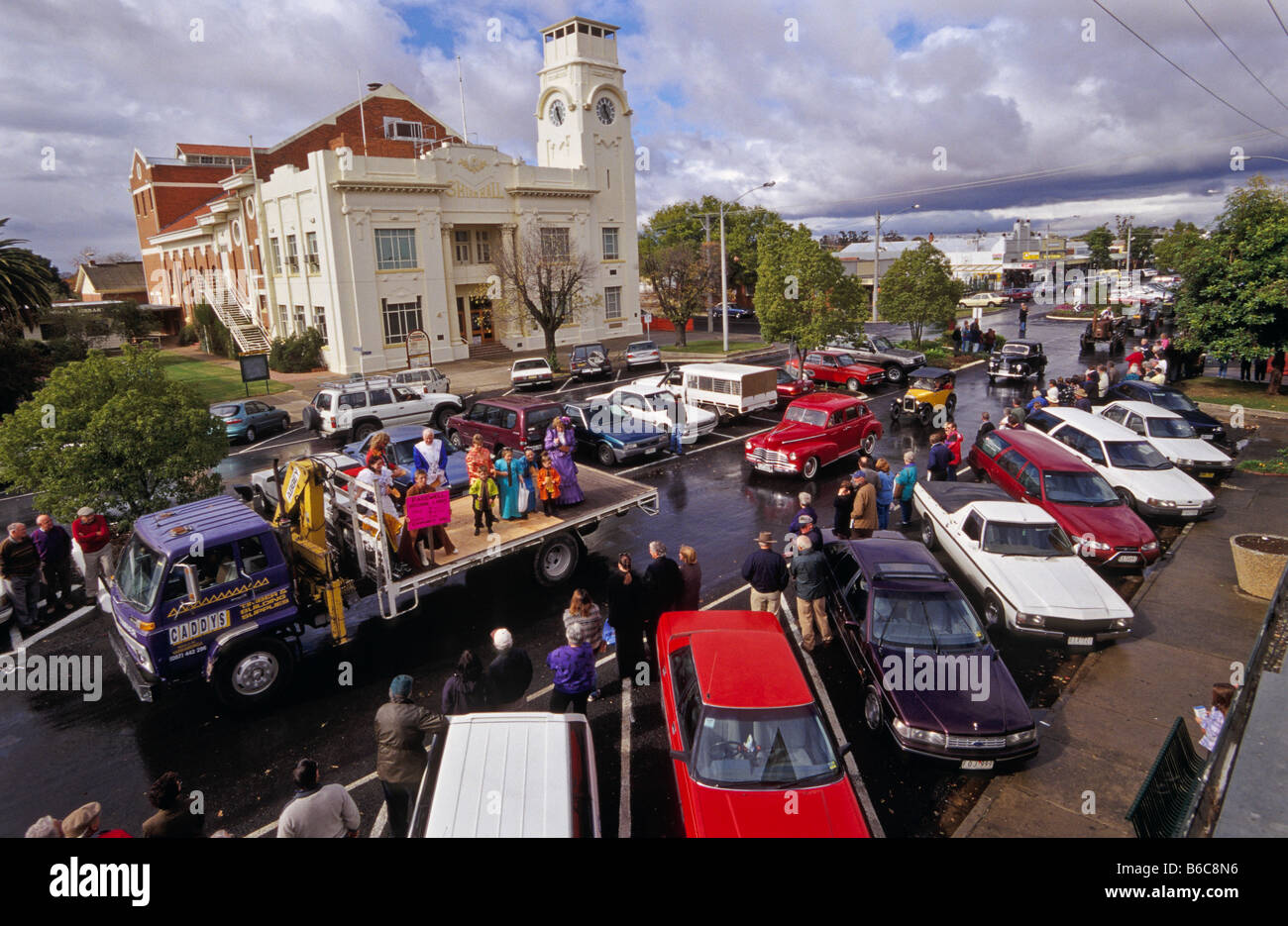 Streetparade in Landstadt, Australien Stockfoto