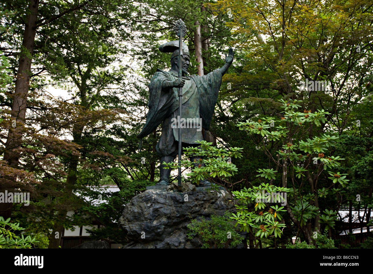 Statue in Hokkaido Jingu (Hokkaido Schrein), Sapporo, Hokkaido, Japan, Asien Stockfoto