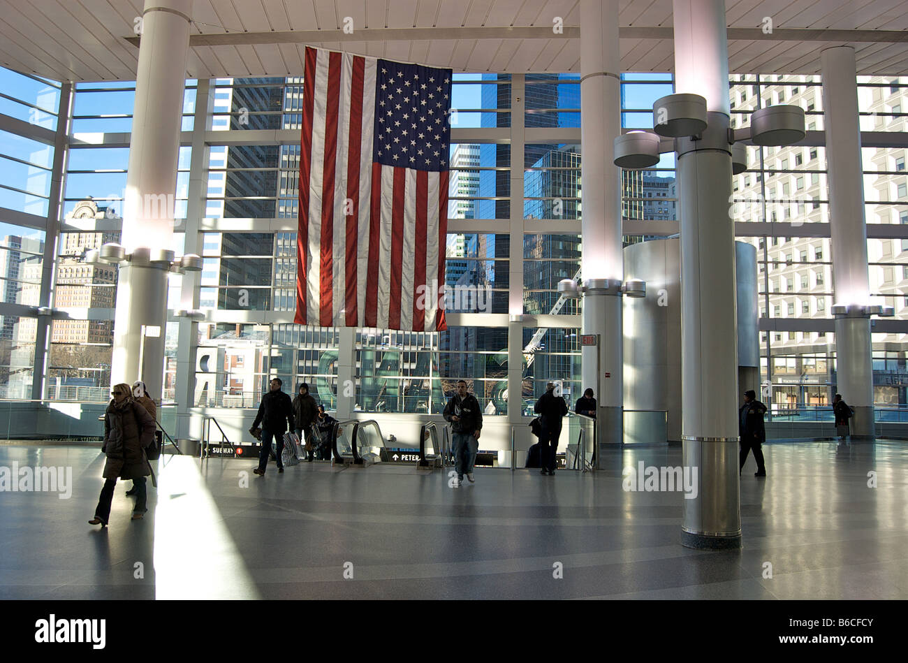 Blick ins Innere Staten Island Fähre Whitehall in Lower Manhattan New York (für nur zur redaktionellen Verwendung) Stockfoto