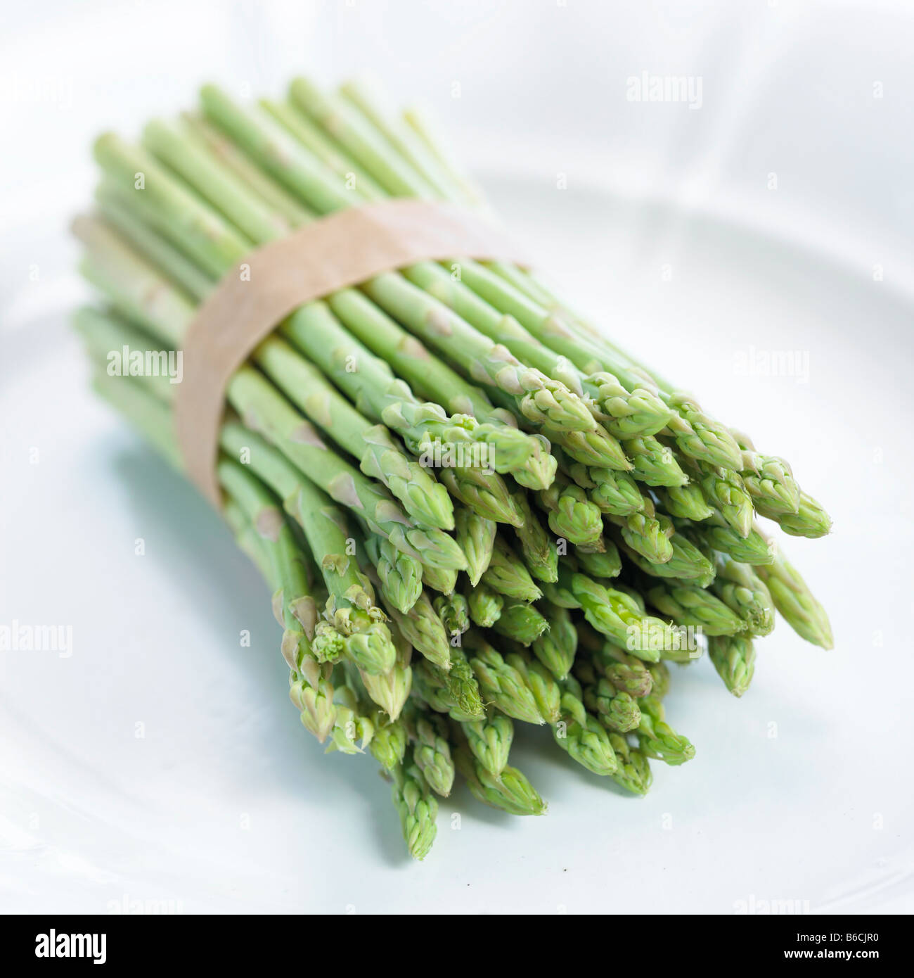 Nahaufnahme der Bündel Spargel Stockfoto