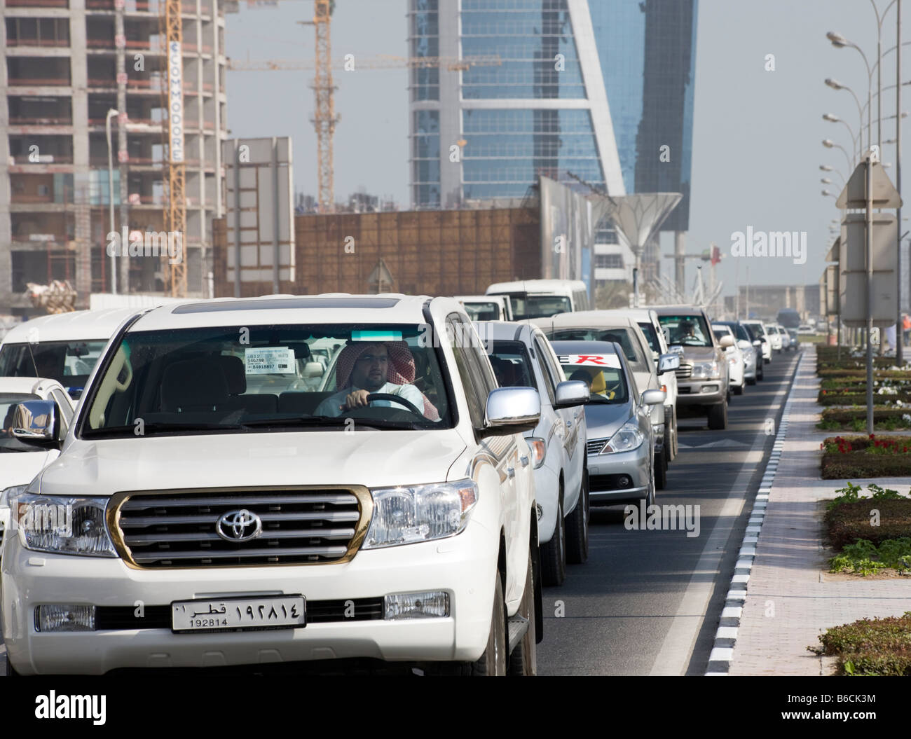 Verkehr in Doha Katar Stockfoto