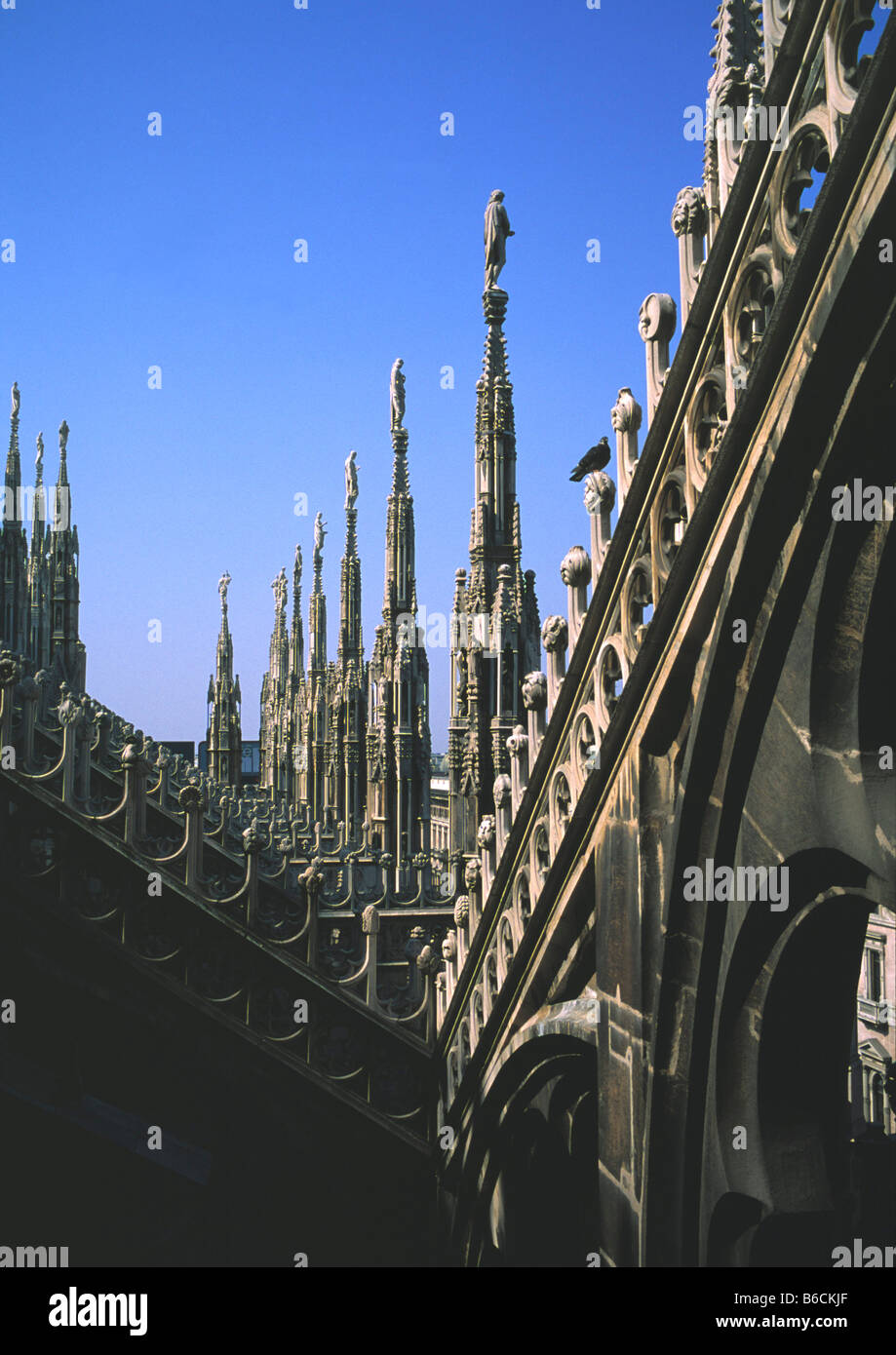 Architektonisches Merkmal der Kathedrale, Kathedrale von Mailand, Mailand, Lombardei, Italien Stockfoto